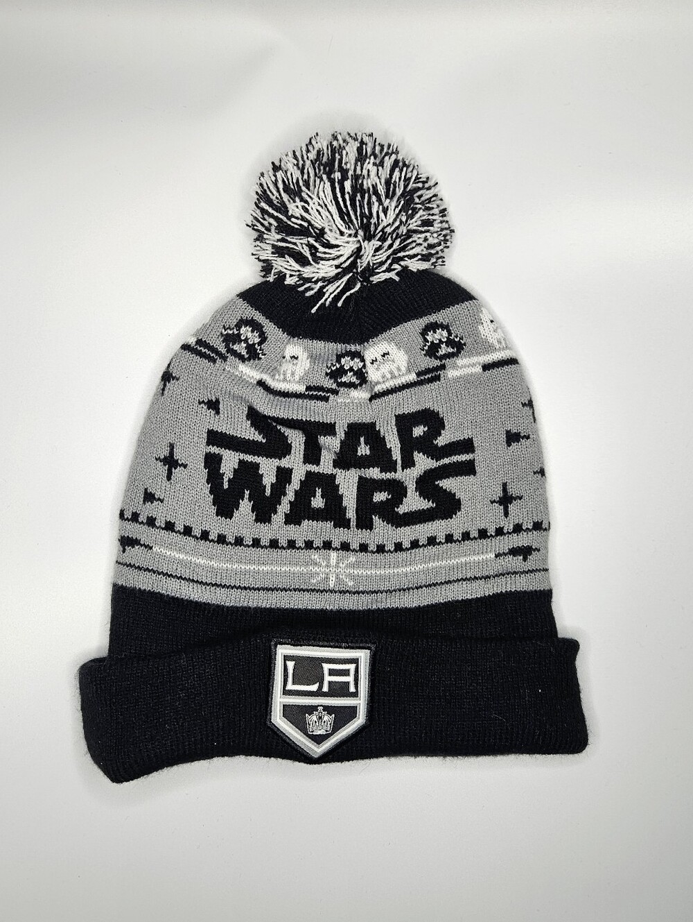 Coyote Promotions LA Kings Star Wars Knit Pom Beanie Hat - Black/Gray Giveaway